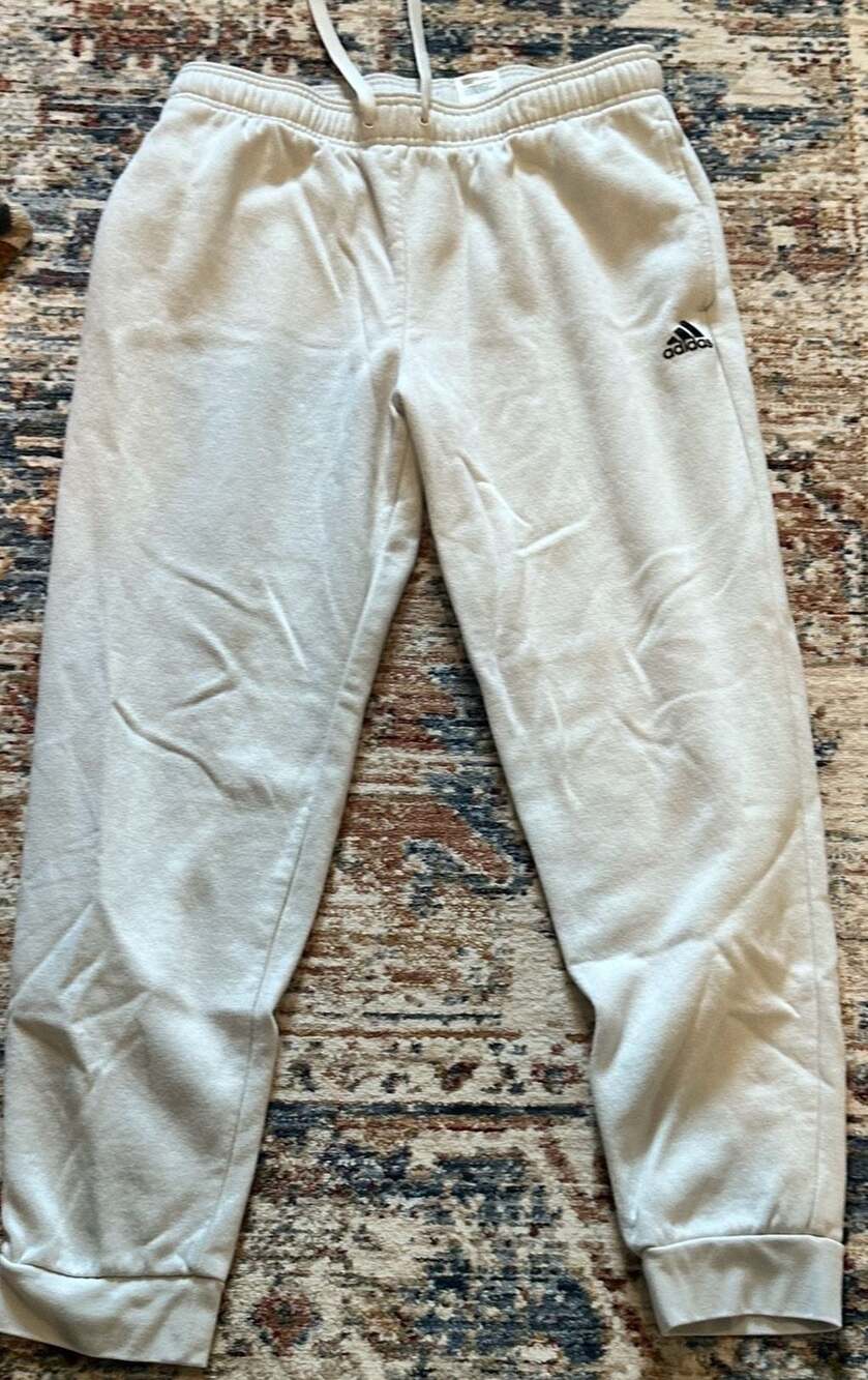 Adidas Golf Fleece Joggers Sweatpants Beige Size L